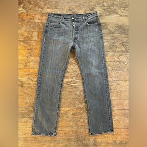 Levi’s 501 faded black classic denim jeans